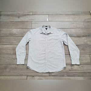 J.Crew 100% cotton light gray formal office business dress Oxford slim shirt L